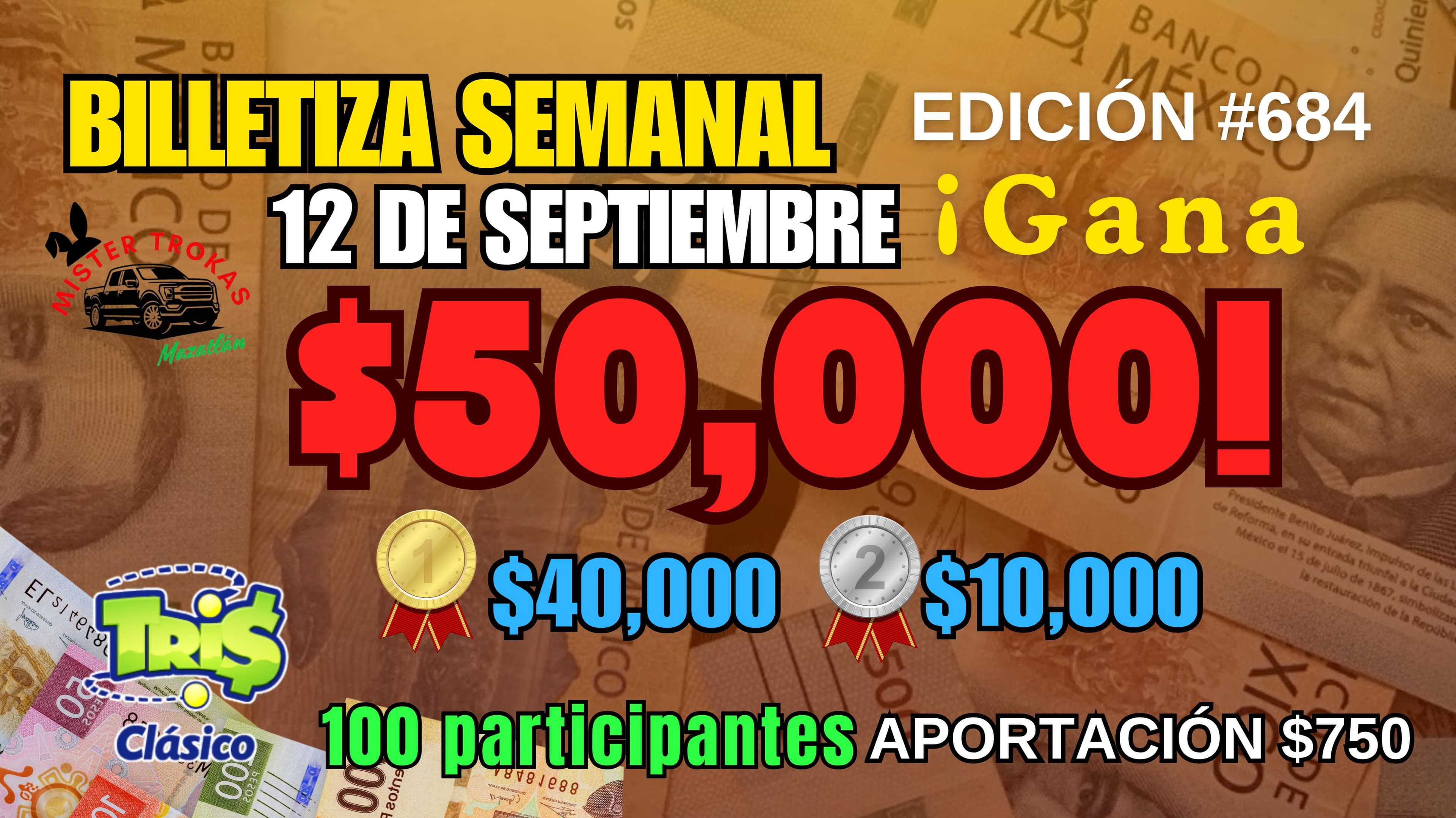Gana $50,000